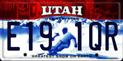 UT license plate E191QR