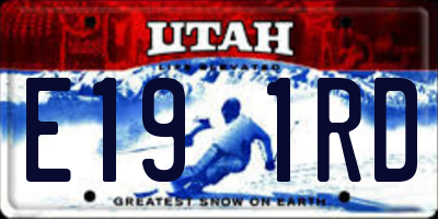 UT license plate E191RD