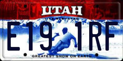 UT license plate E191RF