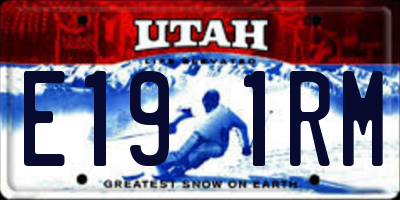 UT license plate E191RM
