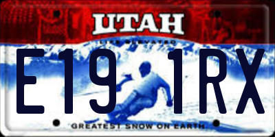 UT license plate E191RX