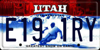 UT license plate E191RY