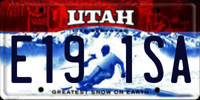 UT license plate E191SA