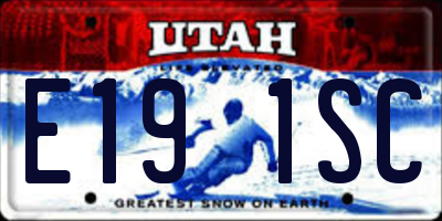UT license plate E191SC