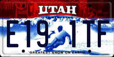 UT license plate E191TF