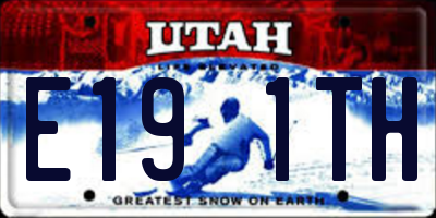UT license plate E191TH