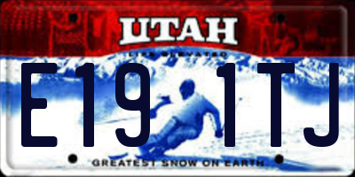UT license plate E191TJ