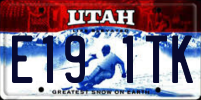 UT license plate E191TK