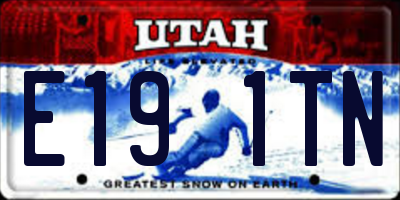 UT license plate E191TN