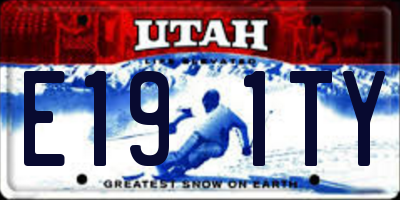 UT license plate E191TY