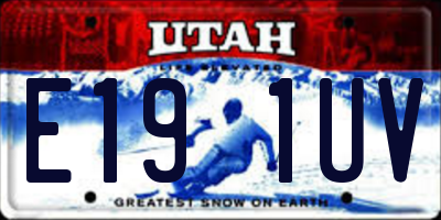 UT license plate E191UV