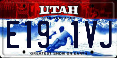 UT license plate E191VJ