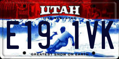 UT license plate E191VK