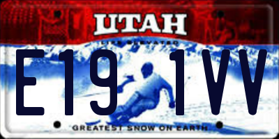UT license plate E191VV