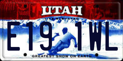 UT license plate E191WL