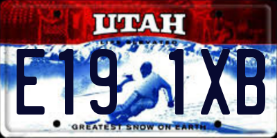 UT license plate E191XB