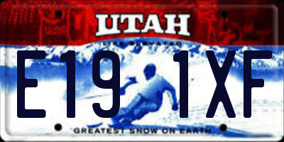 UT license plate E191XF