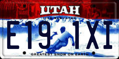UT license plate E191XI