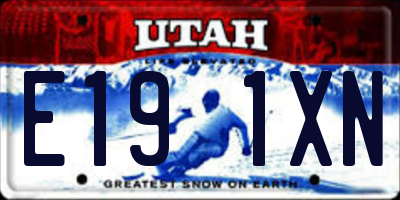 UT license plate E191XN