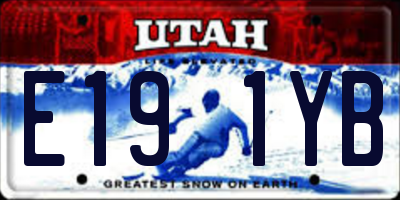 UT license plate E191YB