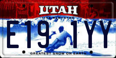 UT license plate E191YY