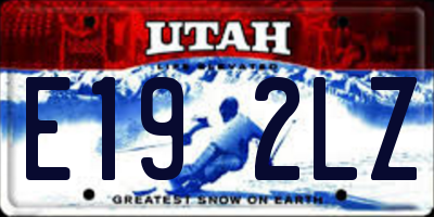 UT license plate E192LZ