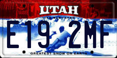 UT license plate E192MF