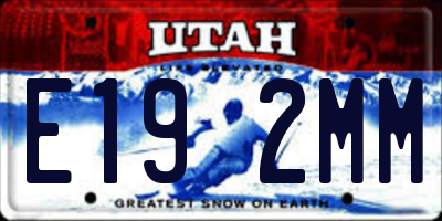 UT license plate E192MM
