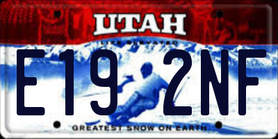 UT license plate E192NF