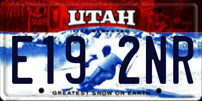UT license plate E192NR
