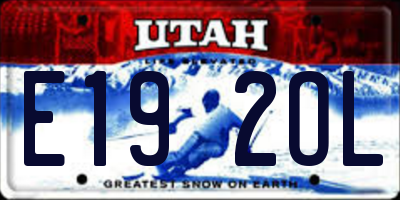 UT license plate E192OL