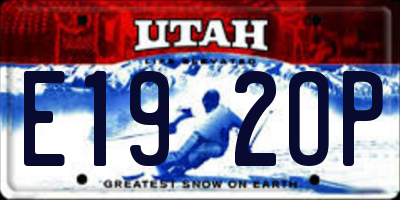 UT license plate E192OP