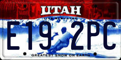 UT license plate E192PC