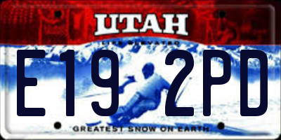 UT license plate E192PD