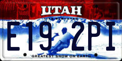 UT license plate E192PI