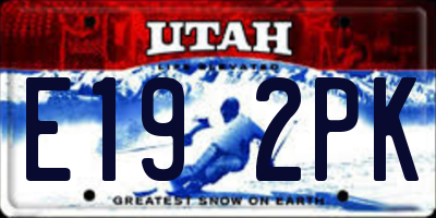 UT license plate E192PK