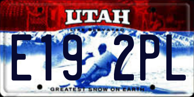 UT license plate E192PL
