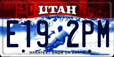 UT license plate E192PM