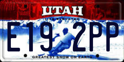 UT license plate E192PP