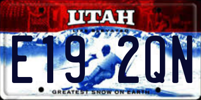 UT license plate E192QN