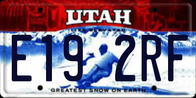 UT license plate E192RF