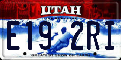 UT license plate E192RI