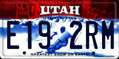 UT license plate E192RM