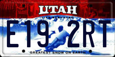 UT license plate E192RT