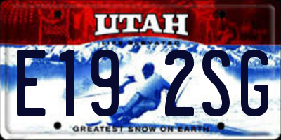UT license plate E192SG