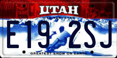 UT license plate E192SJ