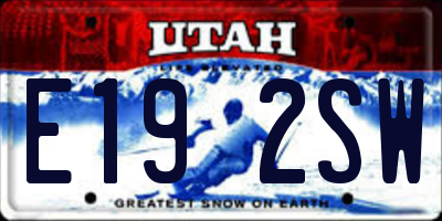 UT license plate E192SW