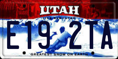 UT license plate E192TA