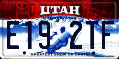 UT license plate E192TF