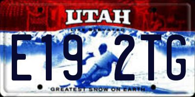 UT license plate E192TG